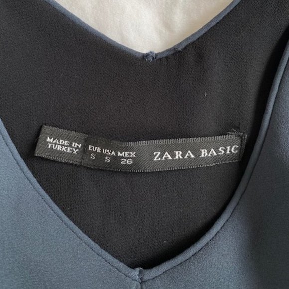 Zara charcoal chiffon shift dress - Picture 9 of 9